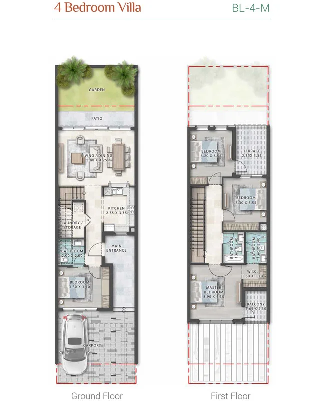 Shapoorji Dualis 4 BHK Floor Plan